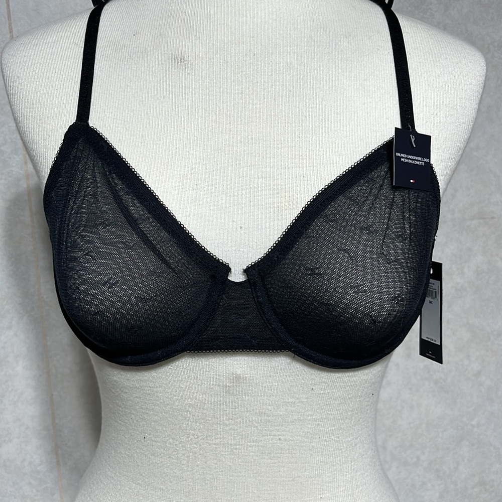 Tommy Hilfiger Black Sheer Lace underwire  Bra 2 sizes available